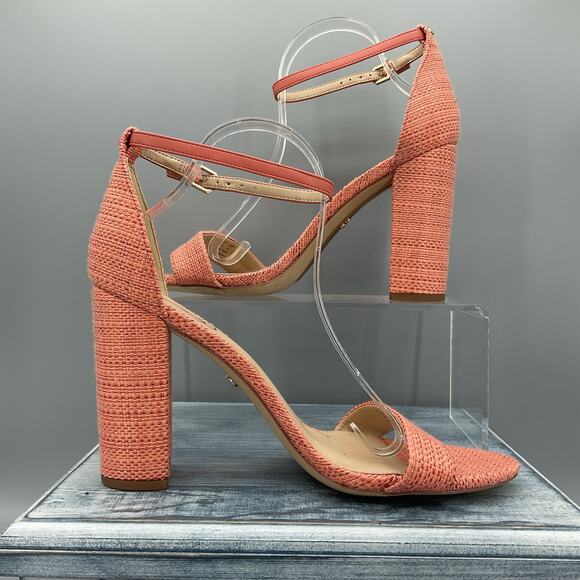 NEW Sam Edelman Women’s Yaro Block Heel Sandals Pink Size 11 - Picture 1 of 10